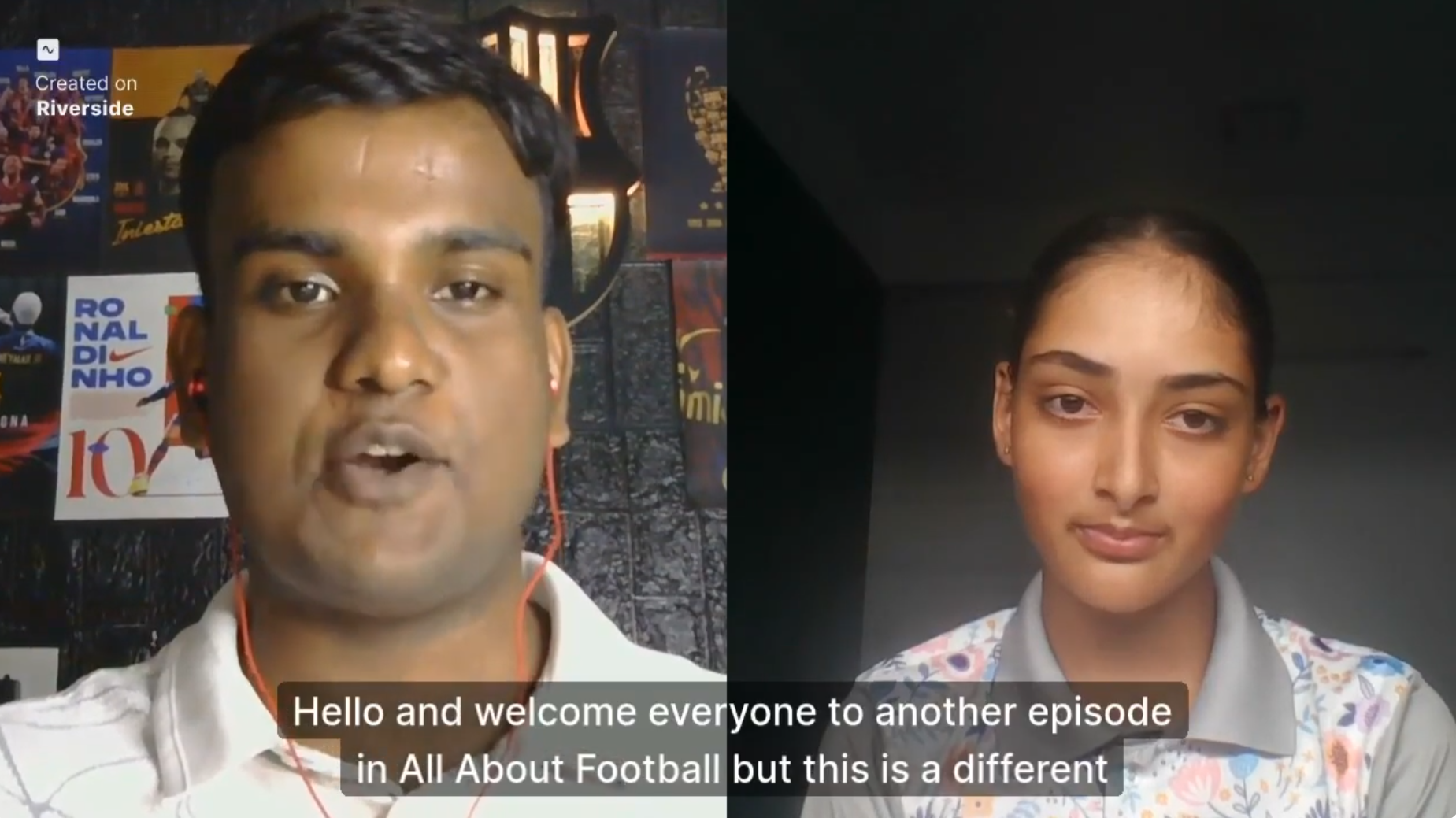 Golfer Shiksha Jain speaking on AAF YouTube podcast about junior golf, training, and future goals